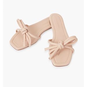 Loeffler Randall Hadley Bow Slides in “Ballet” Neutral…